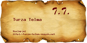 Turza Telma névjegykártya